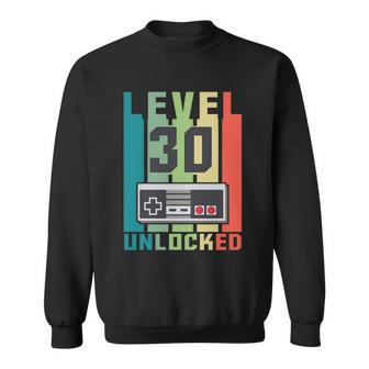Level 30 Unlocked Funny Retro Gamer Birthday Tshirt Sweatshirt - Monsterry UK