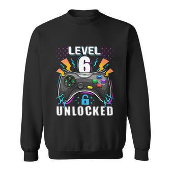 Level 6 Unlocked Video Game Gift 6Th Birthday Gamer Gift Boys Gift Sweatshirt - Monsterry