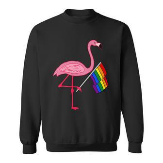 Lgbt Flamingo Pride Flag Sweatshirt - Monsterry