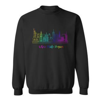 Lgbt Where Pride Began New York Skyline Sweatshirt - Monsterry CA