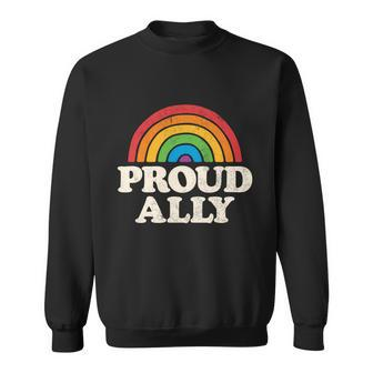 Lgbtq Proud Ally Lesbian Gay Pride Lgbt Rainbow Flag Vintage Gift Graphic Design Printed Casual Daily Basic Sweatshirt