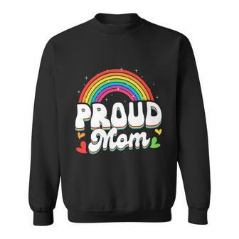 Lgbtq Rainbow Proud Mom Mothers Day Gay Lesbian Lgbt Cool Gift Sweatshirt - Monsterry UK