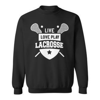 Live Love Lacrosse Lacrosse Player Pocket Lax Sweatshirt - Thegiftio UK