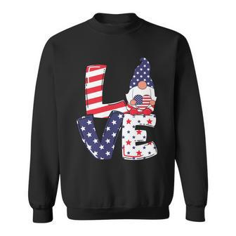 Love American Gnome 4Th Of July Independence Day Flag Graphic Plus Size Shirt Sweatshirt - Monsterry CA