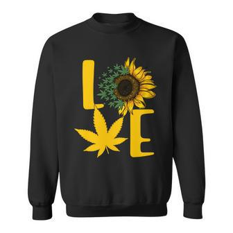 Love Cannabis Sunflower Sweatshirt - Monsterry