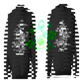 Love Gnomes Irish Shamrock St Patricks Day Four Leaf Clover Men Women Sweatshirt Graphic Print Unisex - Thegiftio