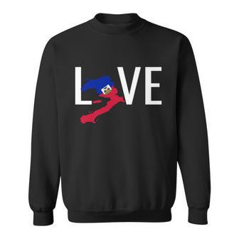 Love Haiti Pride Haitian Flag Day Ayiti Map Coat Of Arms Gift Graphic Design Printed Casual Daily Basic Sweatshirt - Thegiftio UK