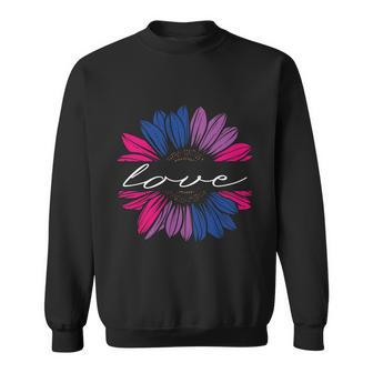 Love Sunflower Floral Lgbt Bisexual Pride Month Sweatshirt - Monsterry AU