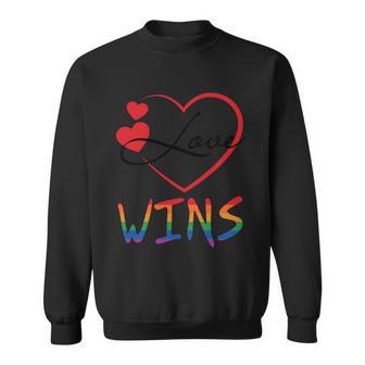 Love Wins Lgbtq Pride Garphic Pride Month Lgbt Sweatshirt - Monsterry UK