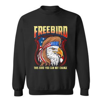 Lyriclyfe Free Bird Usa Eagle Graphic Design Printed Casual Daily Basic Sweatshirt - Thegiftio UK