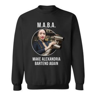 MABA Alexandria Ocasio-Cortez Bartend Again Graphic Design Printed Casual Daily Basic Sweatshirt