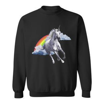 Magical Unicorn Horse Over Rainbow Sweatshirt - Monsterry UK