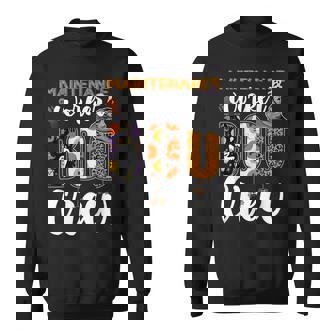 Maintenance Worker Boo Crew Ghost Funny Halloween Matching Men Women Sweatshirt Graphic Print Unisex - Thegiftio
