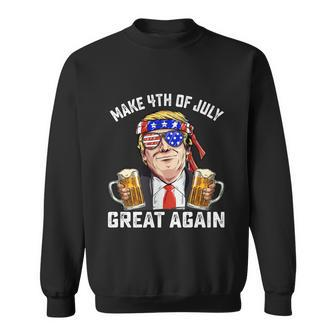 Make 4Th Of July Great Again Trump Ing Beer Patriotic Cute Gift Sweatshirt - Monsterry