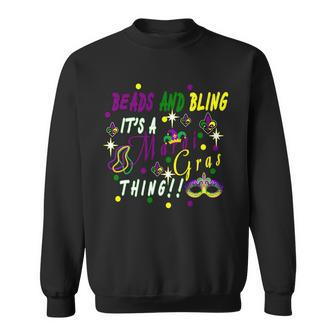 Mardi Gras Beads And Bling Celebration Sweatshirt - Monsterry AU