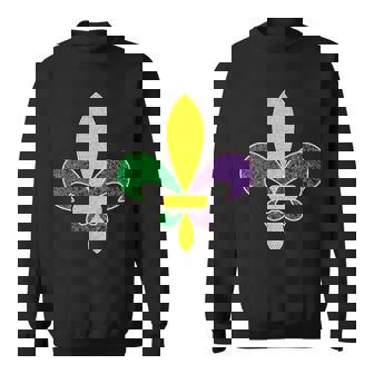 Mardi Gras Sparkle Fleur De Lis Sweatshirt - Thegiftio