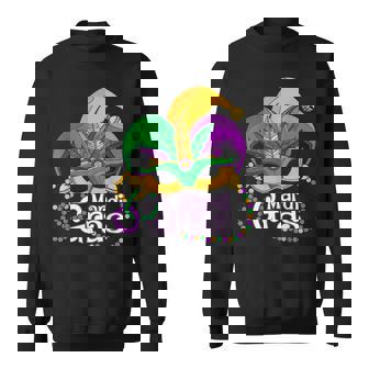Mardi Gras T Mardi Gras 2022 Beads Mask Feathers Men Women Sweatshirt Graphic Print Unisex - Thegiftio