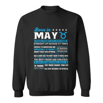 May Birthday Gifts Born In May Taurus Graphic Design Printed Casual Daily Basic Sweatshirt - Thegiftio UK