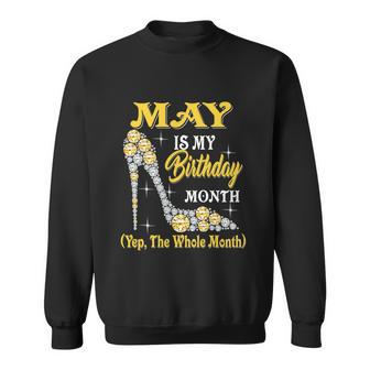 May Is My Birthday Month May Girl Graphic Design Printed Casual Daily Basic Sweatshirt - Thegiftio UK