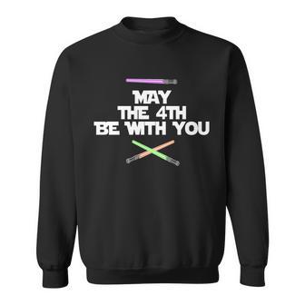 May The 4Th Be With You Lightsabers Sweatshirt - Monsterry