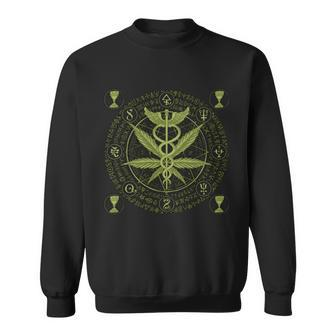 Medical Marijuana Alchemy Circle Sweatshirt - Monsterry UK
