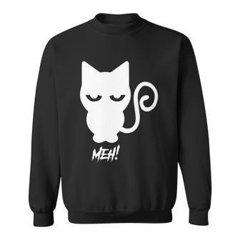 Meh Cat Funny Halloween Quote Sweatshirt - Monsterry CA