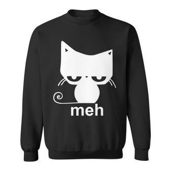 Meh Cat Funny Meme Sweatshirt - Monsterry