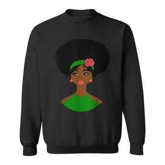 Melanin Afro Queen Of Black Woman With Afro Hair Sweatshirt - Thegiftio UK