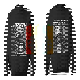 Melanin Black Women Natural Hair Afro Juneteenth Flag Cool Gift Sweatshirt - Thegiftio