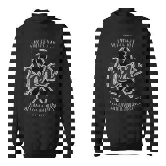 Melanoma Skin Cancer Awareness My Wife Is My Hero Sweatshirt - Thegiftio