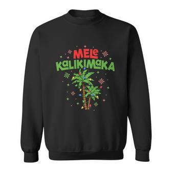 Mele Kalikimaka Hawaiian Christmas Palm Tree Lights Xmas Graphic Design Printed Casual Daily Basic Sweatshirt - Thegiftio UK