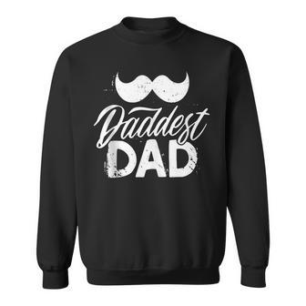 Mens Best Dad Cool Daddy Mustache Funny Dad Fathers Day Birthday Sweatshirt - Thegiftio UK