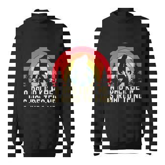 Mens Bigfoot A Dad Like Me Is Hard To Find Funny Dad Sweatshirt - Thegiftio UK