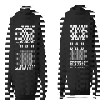 Mens Cheer Dad Scan For Payment Funny Barcode Fathers Day Men Women Sweatshirt Graphic Print Unisex - Thegiftio