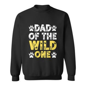 Mens Dad Of The Wild One Toddler 1St Birthday Leopard Dad Boy Sweatshirt - Monsterry