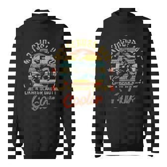 Mens Dirt Bike Dad Like A Regular Dad But Cooler Motocross Dad Men Women Sweatshirt Graphic Print Unisex - Thegiftio UK