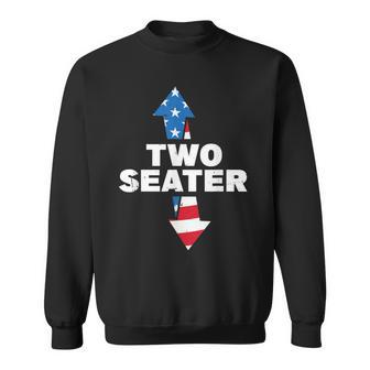 Mens Funny 4Th Of July Adult Humor Two Seater Sweatshirt - Seseable