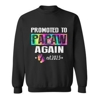 Mens Soon To Be Papaw Again Promoted To Papaw Again 2023 Graphic Design Printed Casual Daily Basic Sweatshirt - Thegiftio UK