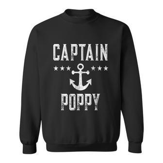 Mens Vintage Captain Poppy Personalized Family Cruise Boating Sweatshirt - Monsterry UK