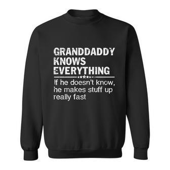 Mens Vintage Grandaddy Know Everything Gift Fathers Day Gift Graphic Design Printed Casual Daily Basic Sweatshirt - Thegiftio UK