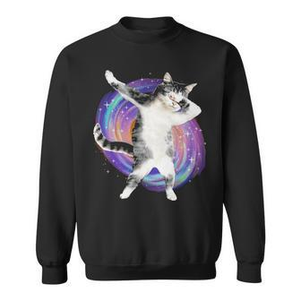 Meow Dabbing Cat Kitten Funny Dab Dance Kitty Gift Sweatshirt - Thegiftio UK