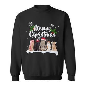 Meowy Christmas Winter Cats Sweatshirt - Monsterry