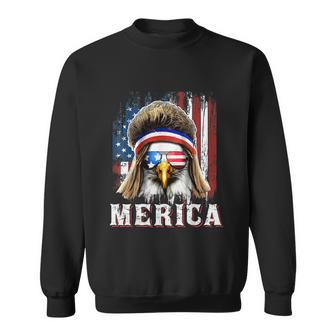 Merica Eagle Mullet 4Th Of July American Flag Stars Stripes Sweatshirt - Monsterry DE