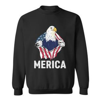 Merica Eagle Mullet 4Th Of July Funny Usa American Flag Great Gift Sweatshirt - Monsterry UK