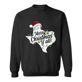 Merry Christmas Yall Texas State Sweatshirt - Monsterry CA