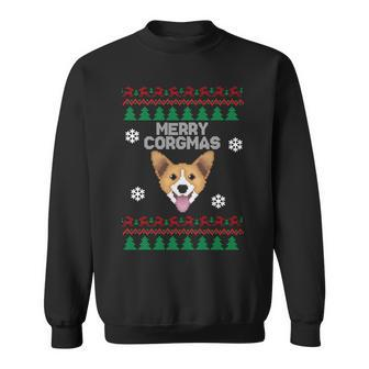 Merry Corgmas Ugly Christmas T-Shirt Graphic Design Printed Casual Daily Basic Sweatshirt - Thegiftio UK