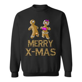 Merry X-Mas Funny Gingerbread Couple Tshirt Sweatshirt - Monsterry UK