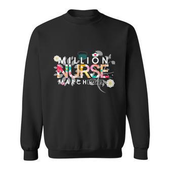 Million Nurse March May 12 2022 Nurses Week Sunflower Tshirt Sweatshirt - Monsterry UK