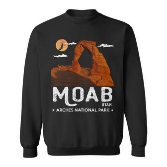 Moab Utah Arches National Park Vintage Retro Outdoor Hiking Sweatshirt - Thegiftio UK