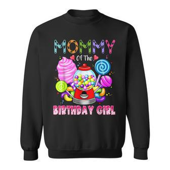 Mommy Of The Birthday Girl Candyland Candy Birthday Party Sweatshirt - Seseable